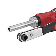 Викрутка реверсивна з трищіткою та набором насадок, в чохлі, 48 од. INTERTOOL VT-1048, фото 4