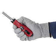 Викрутка реверсивна з трищіткою та набором насадок, в чохлі, 48 од. INTERTOOL VT-1048, фото 6