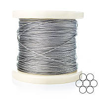 Трос 1мм DIN 3052 (1х7) нержавіючий А2 200м APRO