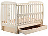 Ліжко Babyroom Друзі DDMYO-3 маятник, ящик, відкидний бік бук слонова кістка, фото 6