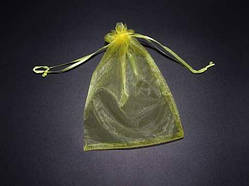 Мішечки для подарунків з органзи однотонні Колір жовтий. 15х20см / Мішечки для подарунків з органзи однотонні Колір жовтий.