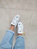 Фирменные кроссовки Fila Disruptor 2 Off-White БЕЛЫЕ на высокой подошве кожаные унисекс деми оригтнал, фото 5