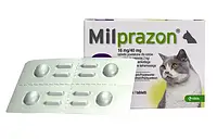 Таблетки противогельминтные KRKA Милпразон для котов от 2 до 8 кг 16мг/40мг 4 таблети