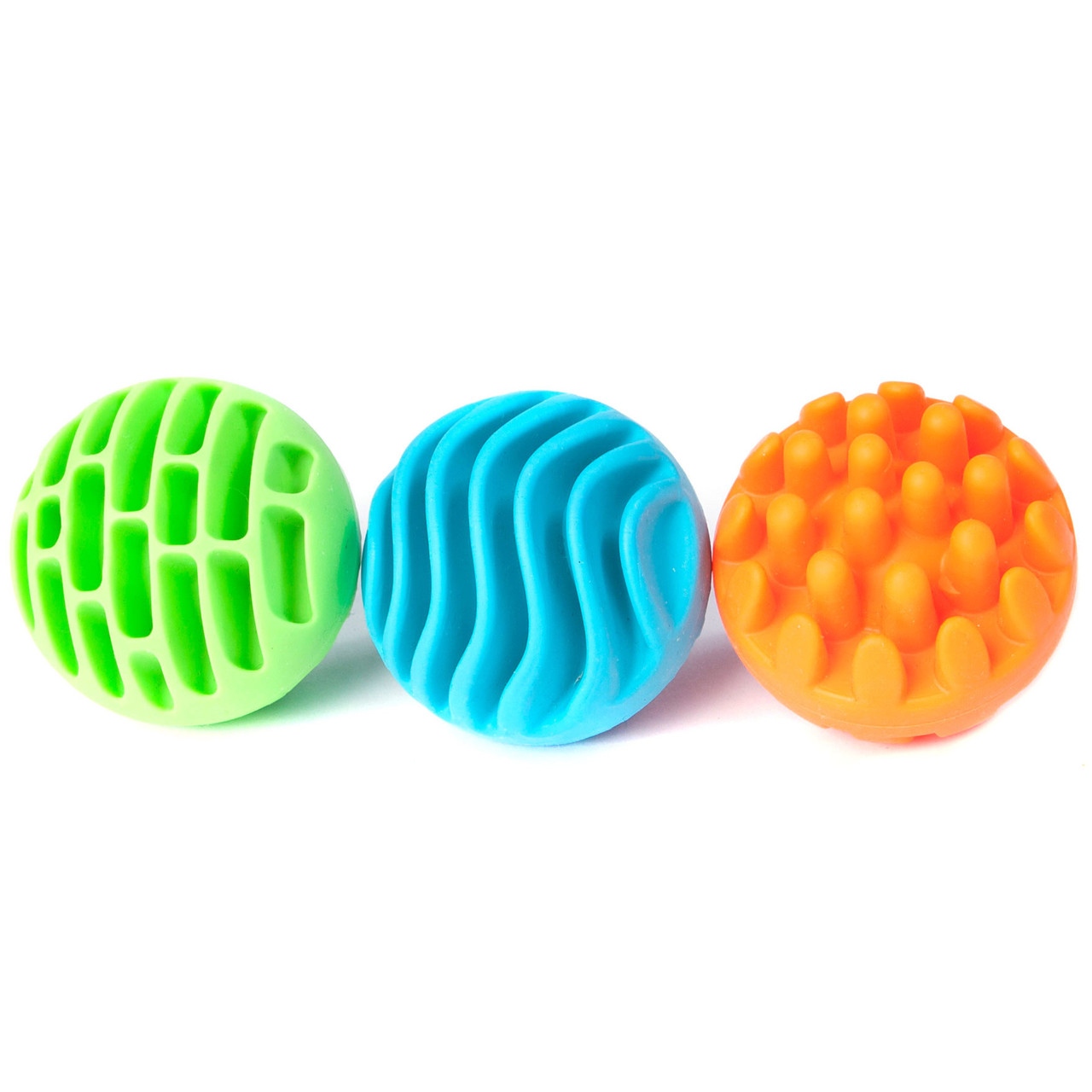Прорізувач-брязкальце Сенсорні кулі (3 шт) від Fat Brain Toys