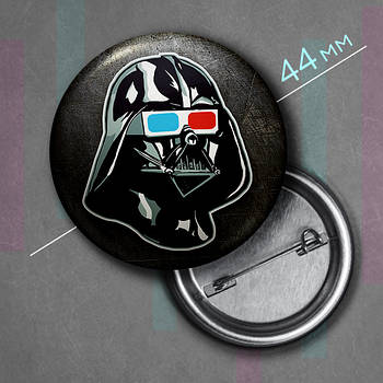 "Дарт Вейдер (Зоряні війни)" значок круглий на булавці Ø44 мм