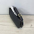 Сумка клатч форма багет із ручкою на плече С60-КТ-3087 Чорна, фото 4