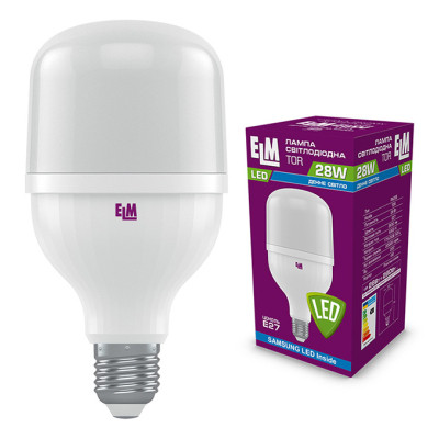 Лампочка ELM TOR 28W PA20S E27 6500K (18-0189), фото 1