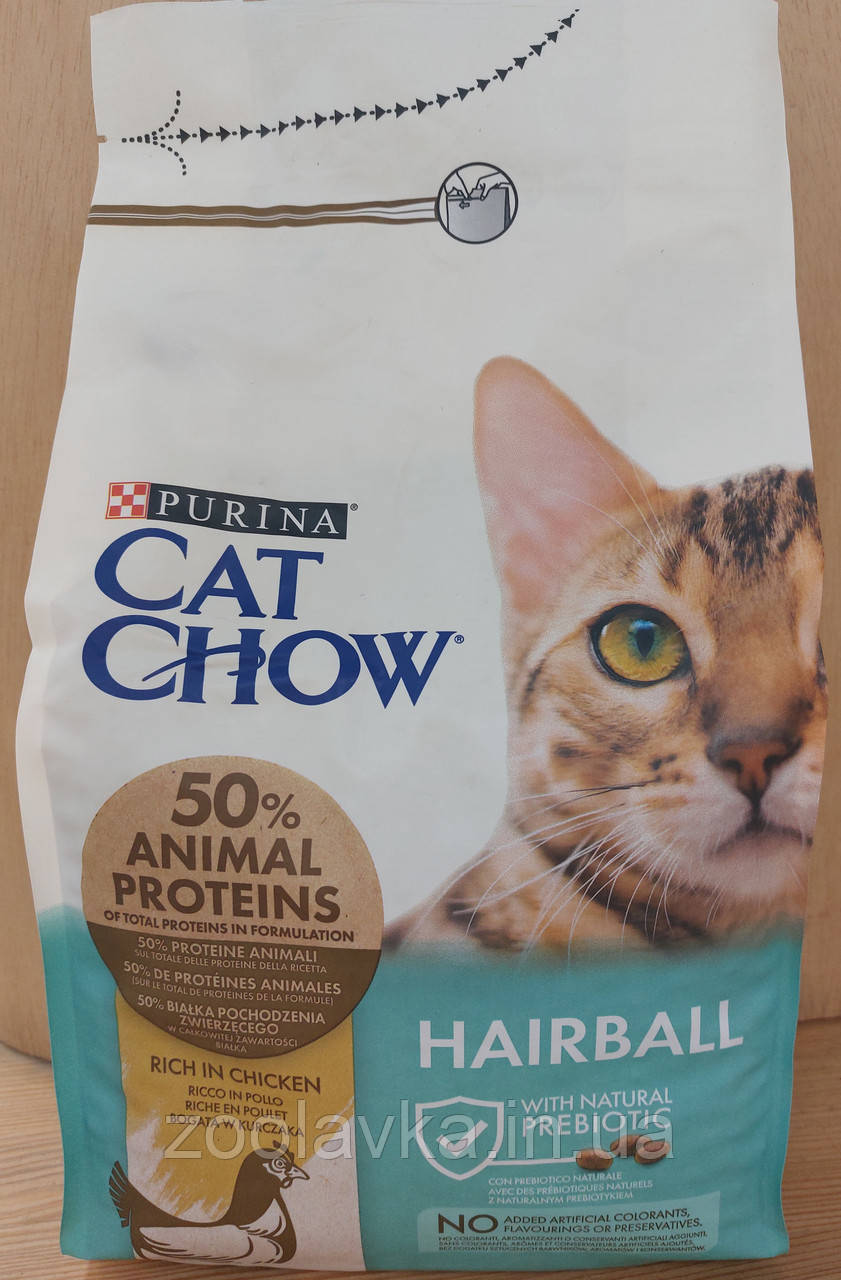 Purina Cat Chow Hairball Control Сухий корм для кішок Контроль виведення шерсті 1,5 кг