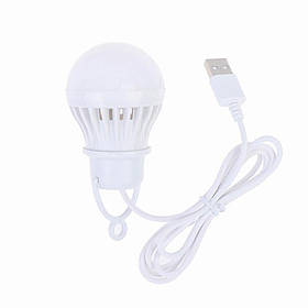 Світлодіодна лампа USB LED 6500К, 3 Вт. Портативна USB-лампочка, холодного білого світіння