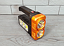 Ліхтар акумуляторний із сонячною панеллю Hotter Mouse 7702-В/Ліхтарик переносний із ручкою Золотий, фото 2