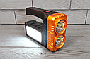 Ліхтар акумуляторний із сонячною панеллю Hotter Mouse 7702-В/Ліхтарик переносний із ручкою Золотий, фото 5
