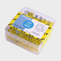 Запобіжники Євро 20 А (комплект 50 шт.) WTE