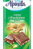 Шоколад "Alpinella" (Альпінела молочний шоколад з арахісом), Польща, 100 г