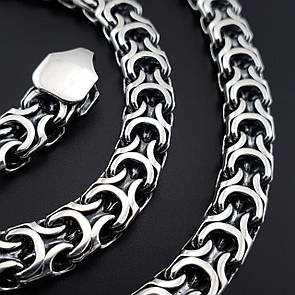 Срібна цепочка Рамзес (Кардинал). Ланцюг на шию срібло товстий широкий 8 мм 60 см