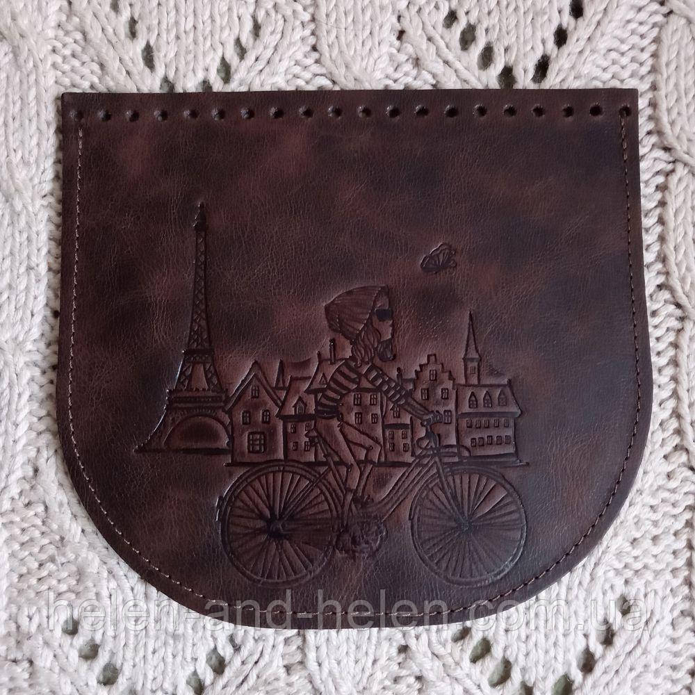 Клапан для сумки "Париж". Колір "Коричневий", фото 1