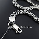 Чоловіча срібна цепочка Рамзес (Кардинал). Товстий ланцюг на шию срібло широкий 8 мм / 50 см, фото 5