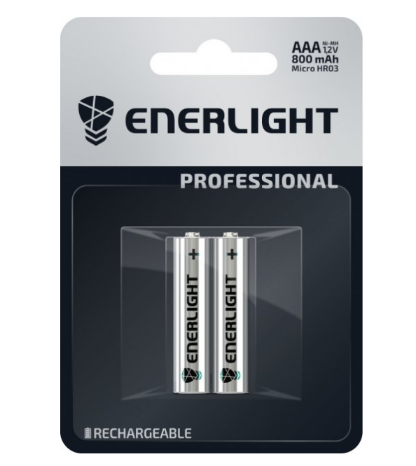 Акумулятор AAA/HR03 NiMh 800mAh (бл-2шт) Enerlight Professional