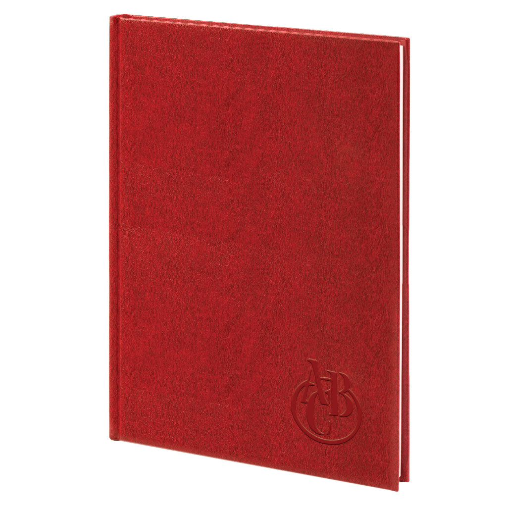 Алфавітна книга А5, 112 аркушів, лінія, обкладинка баладек, бордова, фото 1