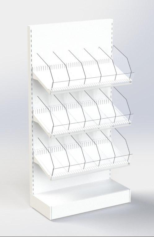 Стелаж торговий кондитерський зі скляними перегородками, фото 1