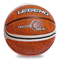М'яч для баскетболу гумовий LEGEND No7 коричневий BA-1912