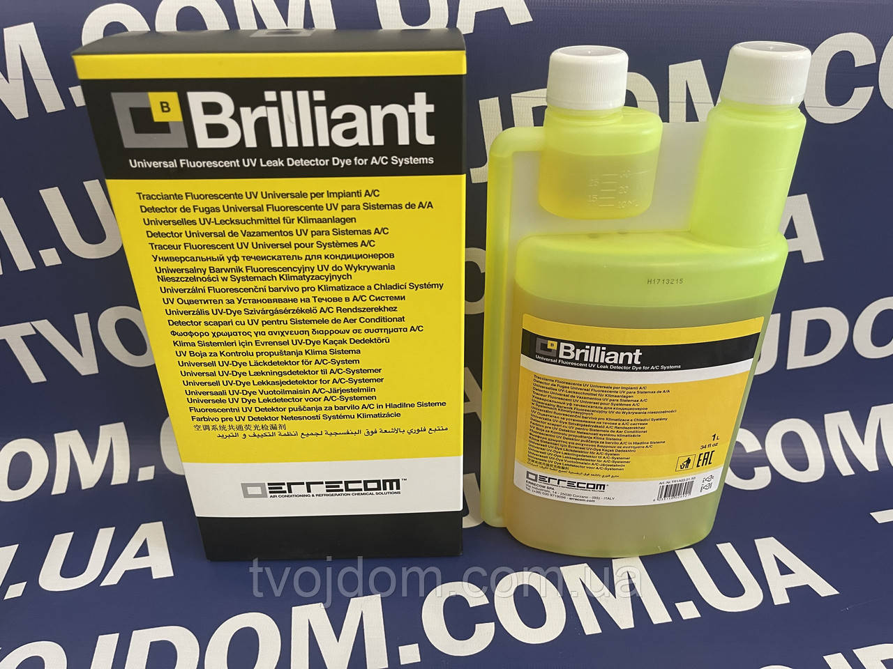Флуоресцент Brilliant 1l. TR 1А03.01.S1 для виявлення витоку фреону (колір жовтий)