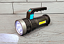 Ручний світлодіодний акумуляторний ліхтар BL-8205/Ліхтарик переносний із ручкою, фото 4