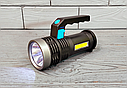 Ручний світлодіодний акумуляторний ліхтар BL-8205/Ліхтарик переносний із ручкою, фото 5