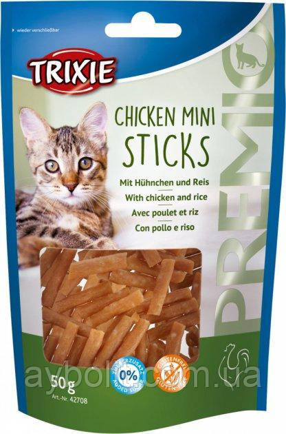 Ласощі для котів Trixie 42708 Premio Mini Sticks курка/рис 50 г (4011905427089)