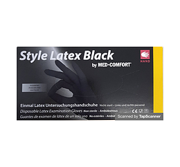 Латексні рукавички S Basic Style Latex Black 100 шт./пач. неопудрені