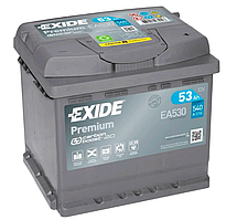 Акумулятор EXIDE PREMIUM 53Ah Ев (-/+) (540EN) (д207*ш175*в190) EA530