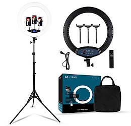 Професійна кільцева світлодіодна лампа 60 ват 47 см HQ-19NS з пультом штативом і сумкою
