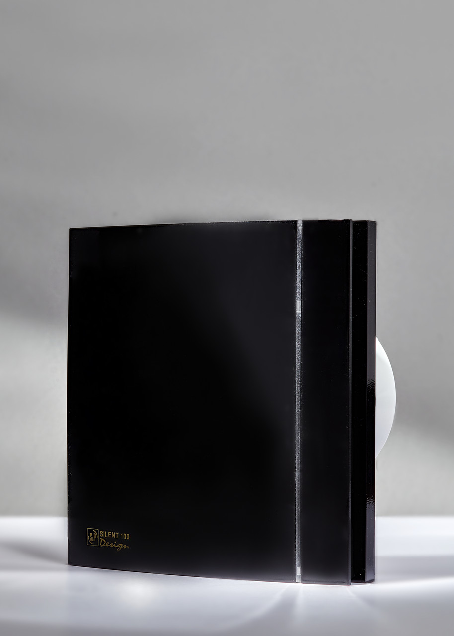 Витяжний вентилятор для ванної з таймером Soler & Palau SILENT 200 CRZ BLACK DESIGN 4C чорний