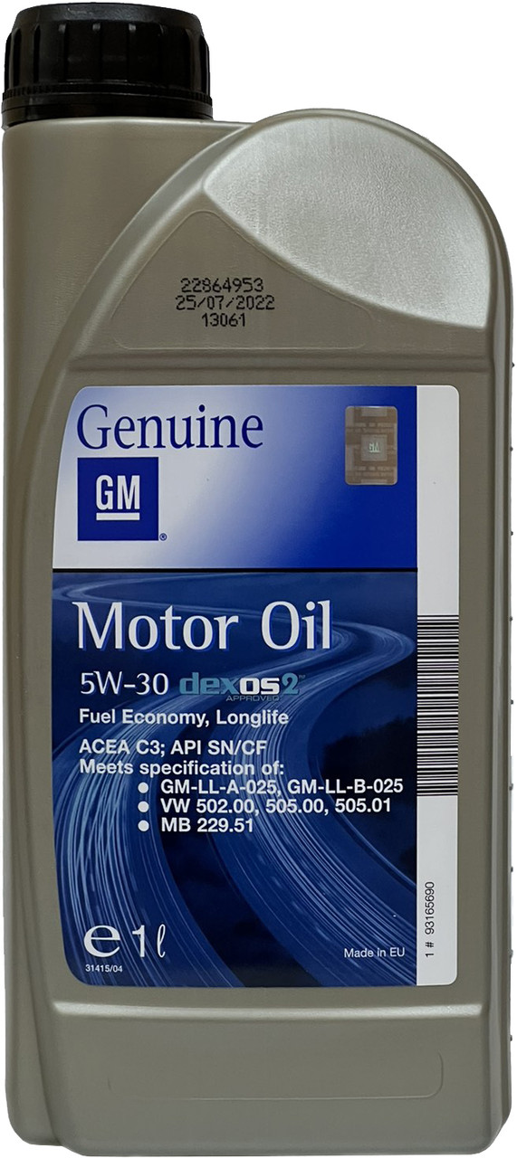 Олива GM dexos2 5W-30, 1л (шт.), фото 1