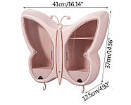 Органайзер-полиця для косметики "Метелик" Рожевий, W-32, фото 2