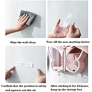 Органайзер-полиця для косметики "Метелик" Рожевий, W-32, фото 3