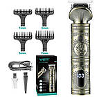 Машинка для стрижки волосся, з дисплеєм, USB, 4в1, VGR 962 / Тример для бороди та вусів з акумулятором, фото 3