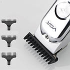 Професійна машинка для стрижки, з USB, акумуляторна, VGR V-071 / Бездротовий триммер для волосся та бороди, фото 6