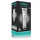 Професійна машинка для стрижки, з USB, акумуляторна, VGR V-071 / Бездротовий триммер для волосся та бороди, фото 10