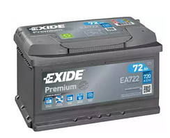 Акумулятор EXIDE PREMIUM 72Ah Н Ев (-/+) (720EN) (д278*ш175*в175) EA722