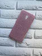 Силиконовый чехол с блестящей вставкой для Meizu M5c :: Розовый