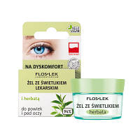 Гель для кожи вокруг глаз с очанкой лекарственной и зеленым чаем FLOSLEK, 10 г