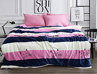 Качественный комплект постельного белья зима-лето розового цвета ZL-48