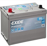 Аккумулятор EXIDE PREMIUM 75Ah ASIA (+/-) (630EN) (д260*ш173*в225) EA755