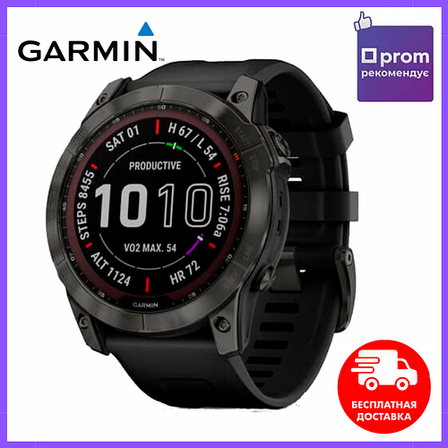 Смарт часы Garmin Fenix 7X Sapphire Solar, смарт часы с солнечной ...