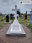 Хрест з білого мармуру № 79, фото 10