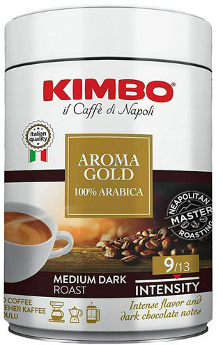 Кава мелена в банці KIMBO Aroma Gold 100% Arabica 250 гр Італія Кімбо голд
