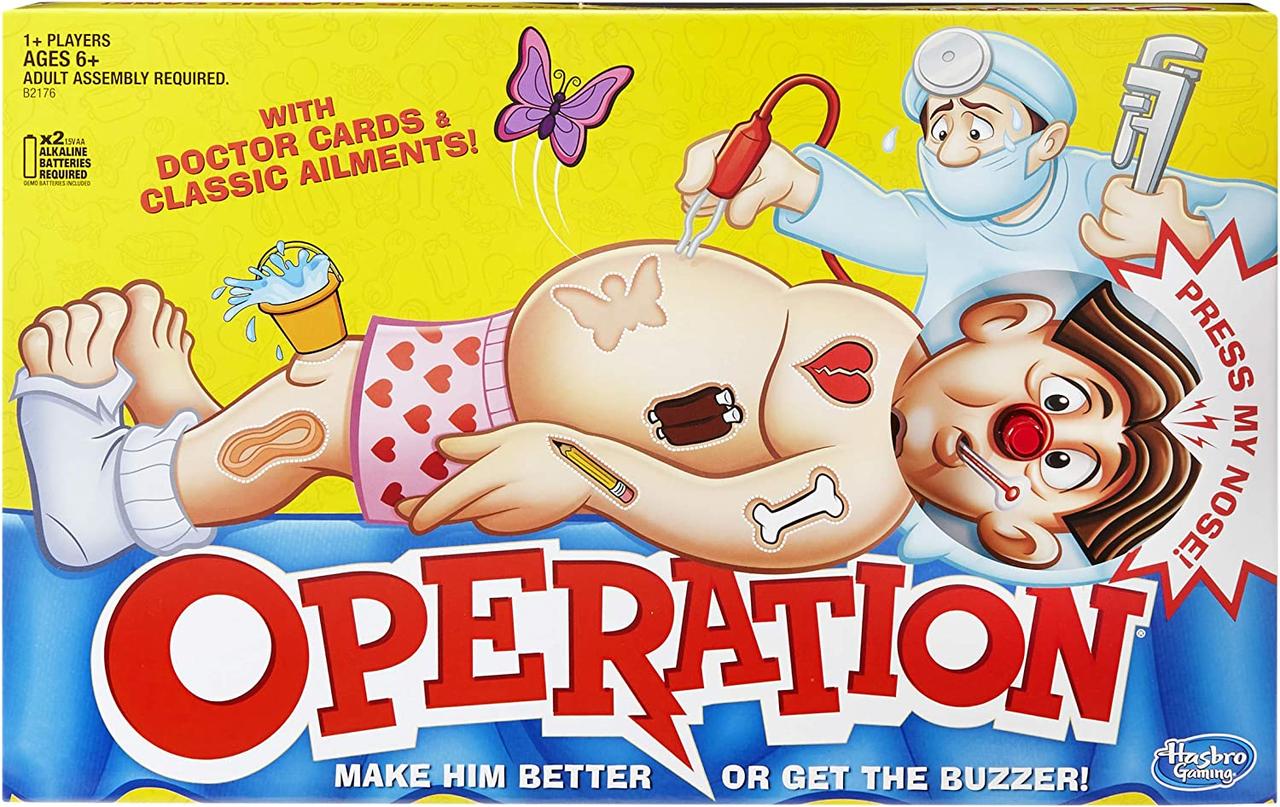 Настільна електронна гра від Хасбро « Операція» Анатомія для дітей Hasbro Gaming Operation B2176