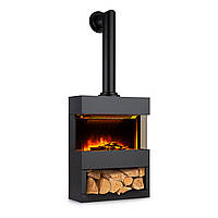 Klarstein Zermatt Electric Fireplace 900/1800W Термостат Пламя Illusion Stove Pipe Black (Германия, читать