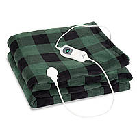 Доктор Watson XXL электрическое одеяло 3 уровня мощности можно стирать 200x180см микро плюшевые зеленые с