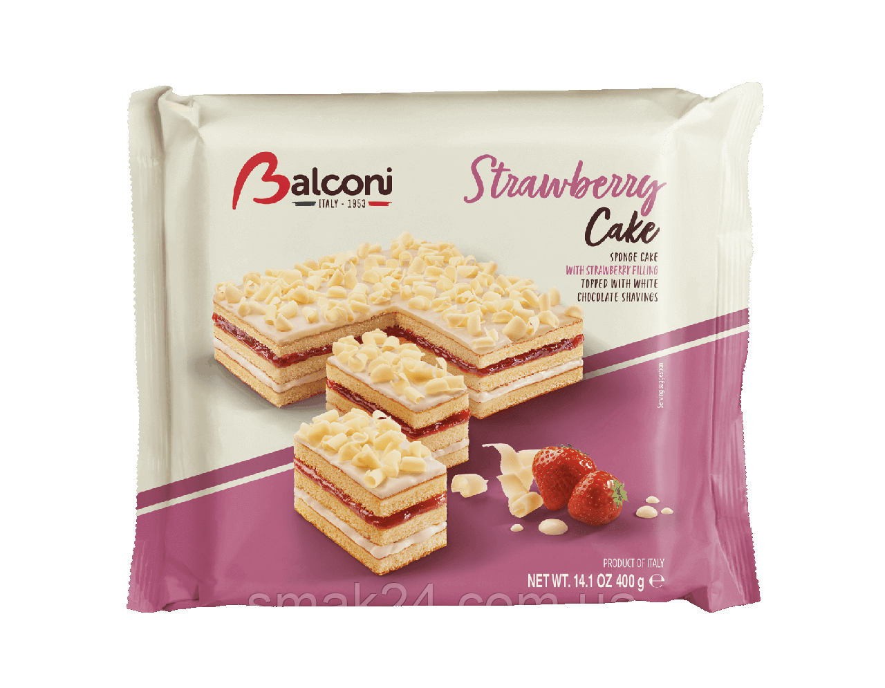 Клубничный торт Balconi Strawberry Cake 400г Италия - фото 4 - id-p1762574684